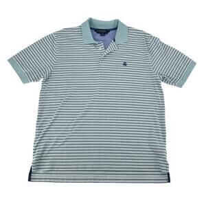 Brooks Brothers Mens Polo MED Original Fit Striped Business Casual Essential